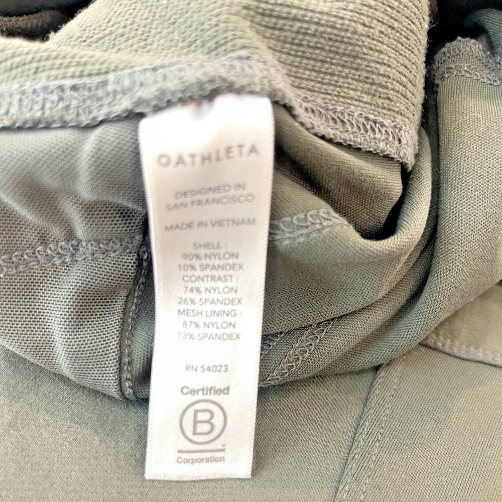 Athleta Headlands Hybrid Cargo Tight Leggings Peat Zippered Pockets S ize 4 - Picture 5 of 14